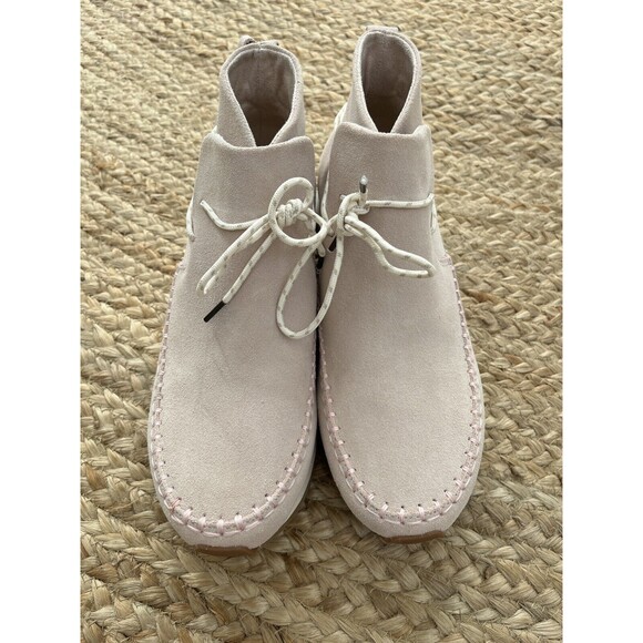NEW TOMS RIO SUEDE BLUSH WATER RESISTANT LOW TOP BOOTS. Sz 8.5 Boho Ski No Box - Picture 2 of 11